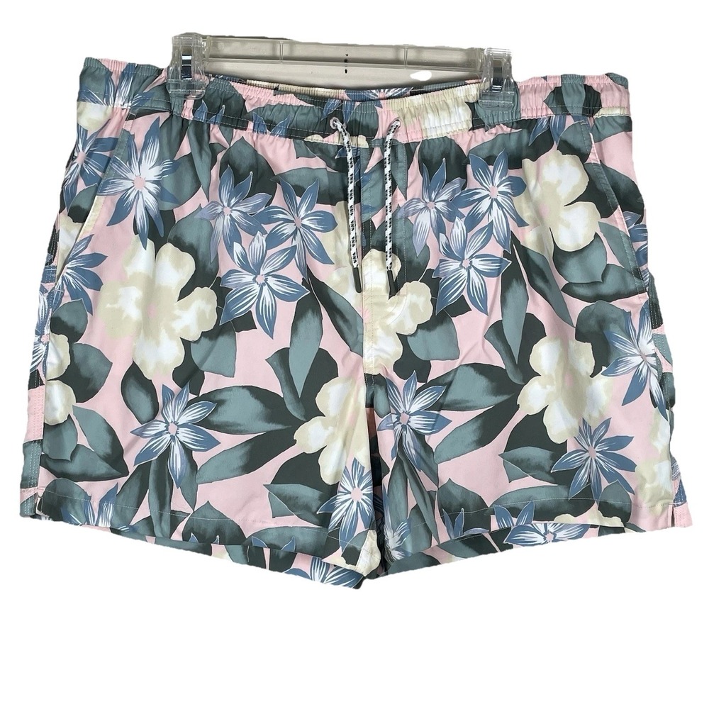 American Eagle Mens XL Floral Swim Trunks Tropical Board Shorts 5in Resort Retro